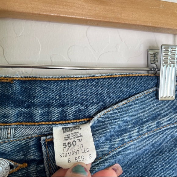 Levi’s 560 Y2K 2001 loose fit straight leg jean medium wash - Picture 5 of 8